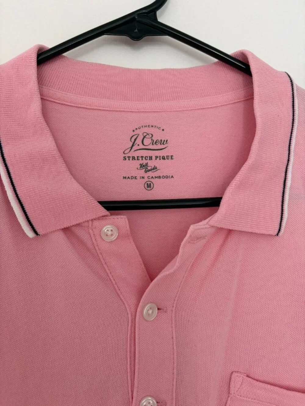 J. Crew Men's Pink Polo - M
